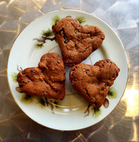 Heart Shaped Chocolate Chip Brownie Cookies